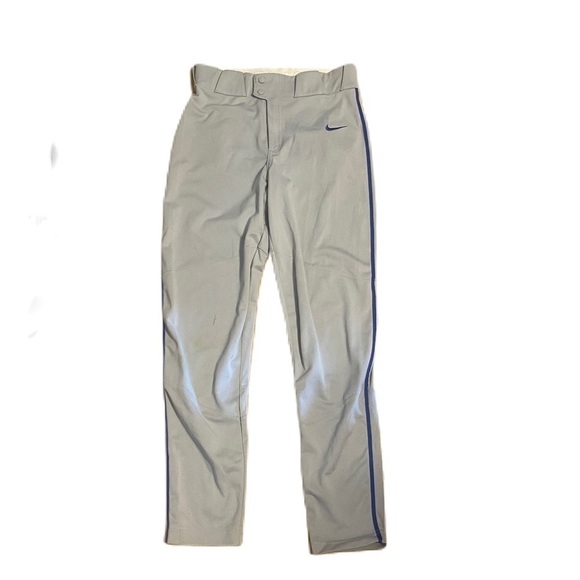 Nike Baseball Pants Gray Blue Stripe Men’s Small - Picture 1 of 5